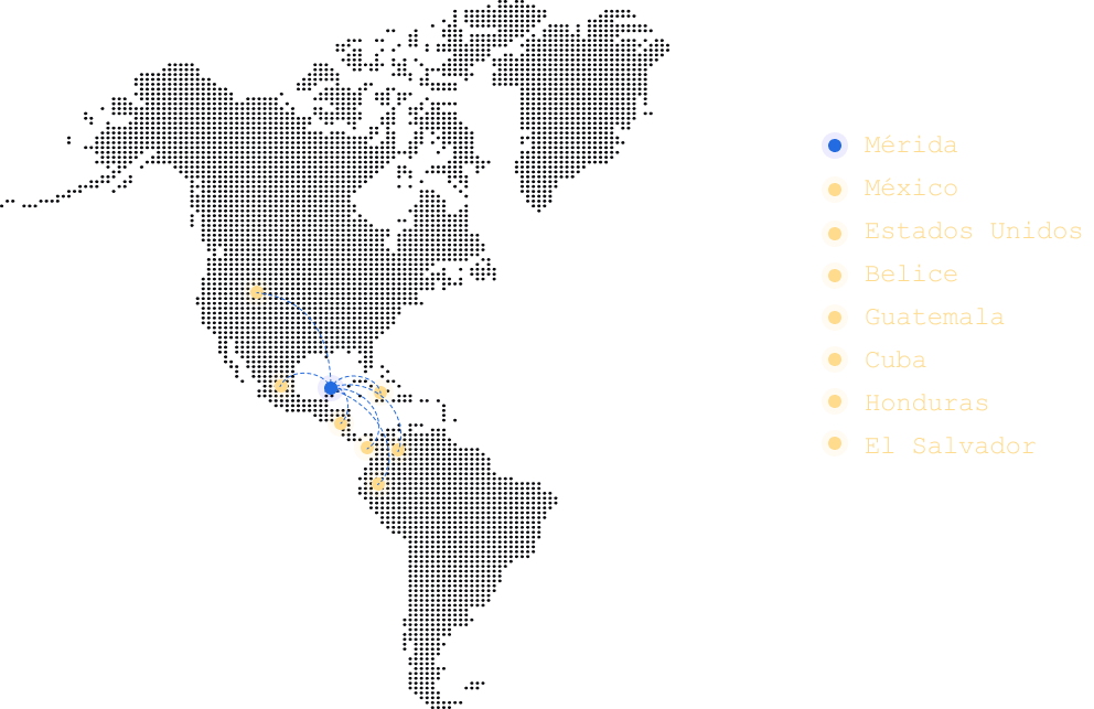 Mapa de cobertura nacional e internacional